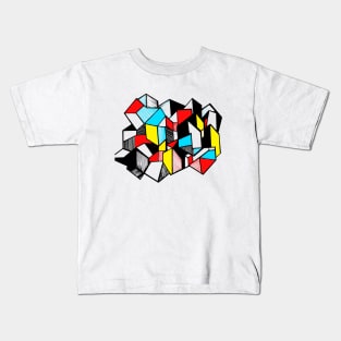 GeometricTriangles city abstract Kids T-Shirt